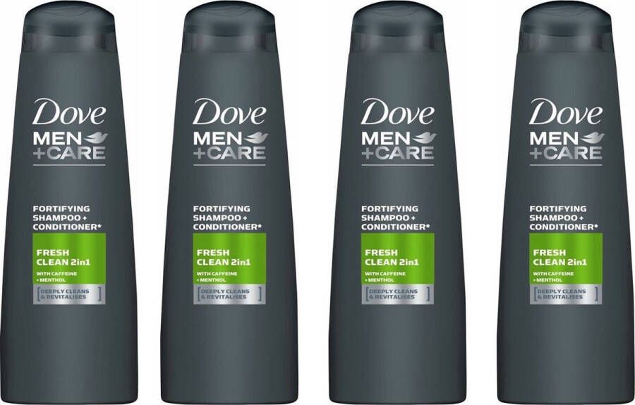 Dove Shampoo 2 in 1 Men+Care Fresh Clean 4 x 250 ml