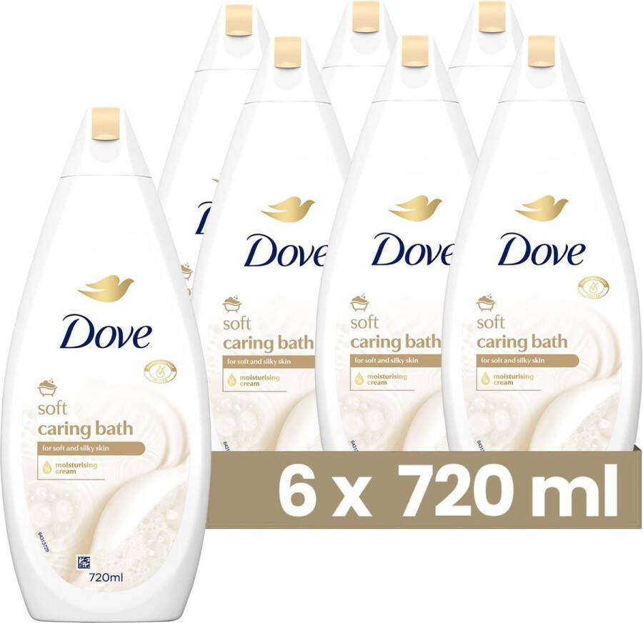 Dove soft Caring Bath Badcrème 6 x 720 ml Voordeelverpakking