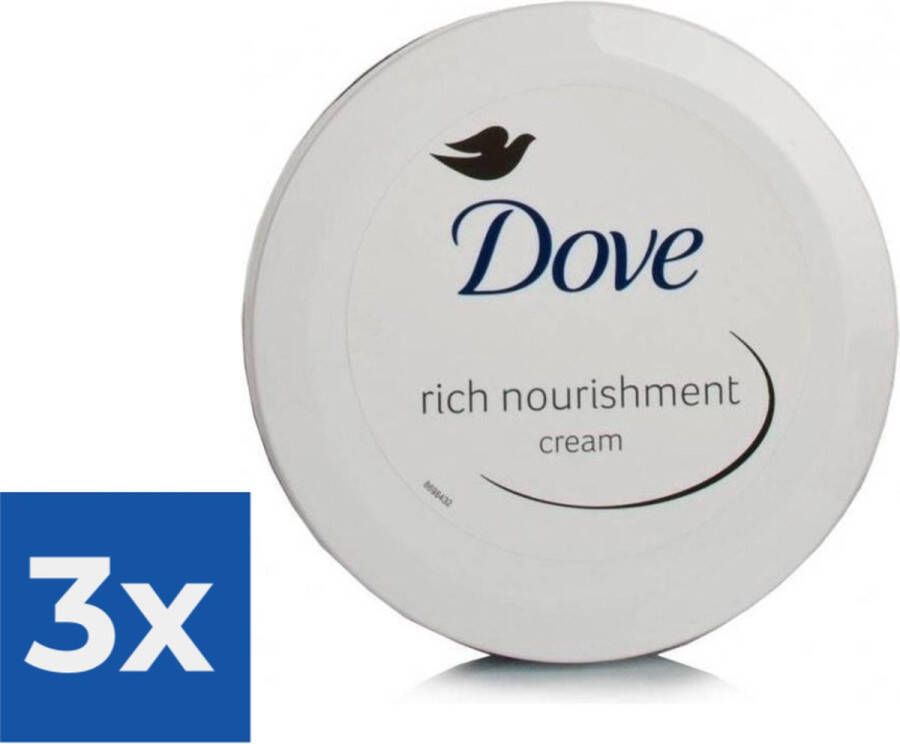 Dove Voedende Crème 150 ml Bodycrème Voordeelverpakking 3 stuks