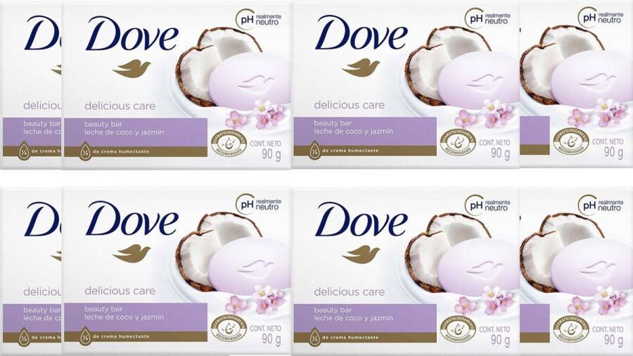 Dove Zeep Cocos & Jasmijnblaadjes 8 x 90 Gram