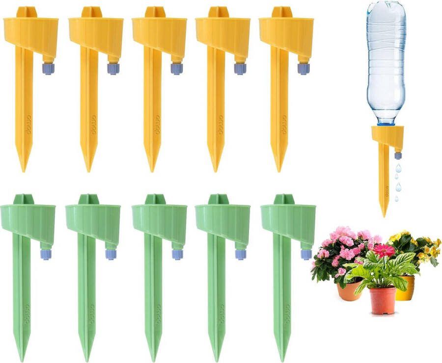 DOWO Waterdruppelaar voor planten Set van 10 – Watergeefsysteem geschikt Binnen (Kamerplanten) en Buiten Druppelsysteem Bewateringssysteem – Waterbol