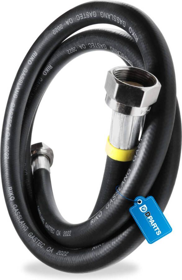 Dparts gasslang 2 meter voor losstaande gasfornuis met standaard M24 aansluiting 200cm