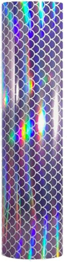 DPL Opac Vinyl Sticker Folie voor snijplotters – Schubben Patroon Hologram Paars 30 x 100cm