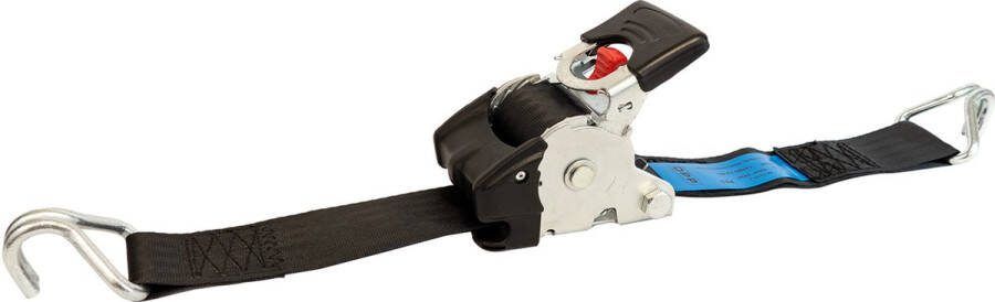 DPP Spanband 3 Meter 50 mm Sjorband Zwart Spanbanden Autotransport Spanriem Bindriemen Met Ratel Zelfoprollend Spanband Zelfoprollend