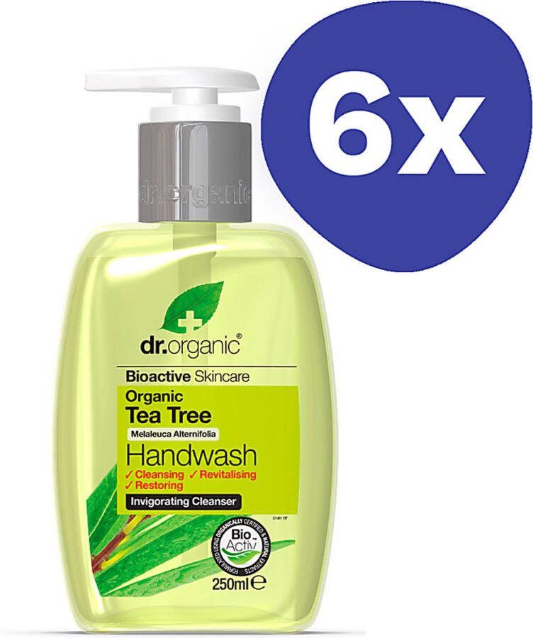 Dr Organic Handzeep Tea Tree BUNDEL (6x 250ml)