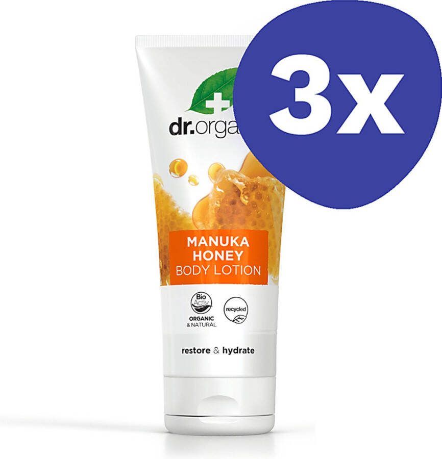 Dr Organic Manuka Honing Bodylotion (3x 200ml)