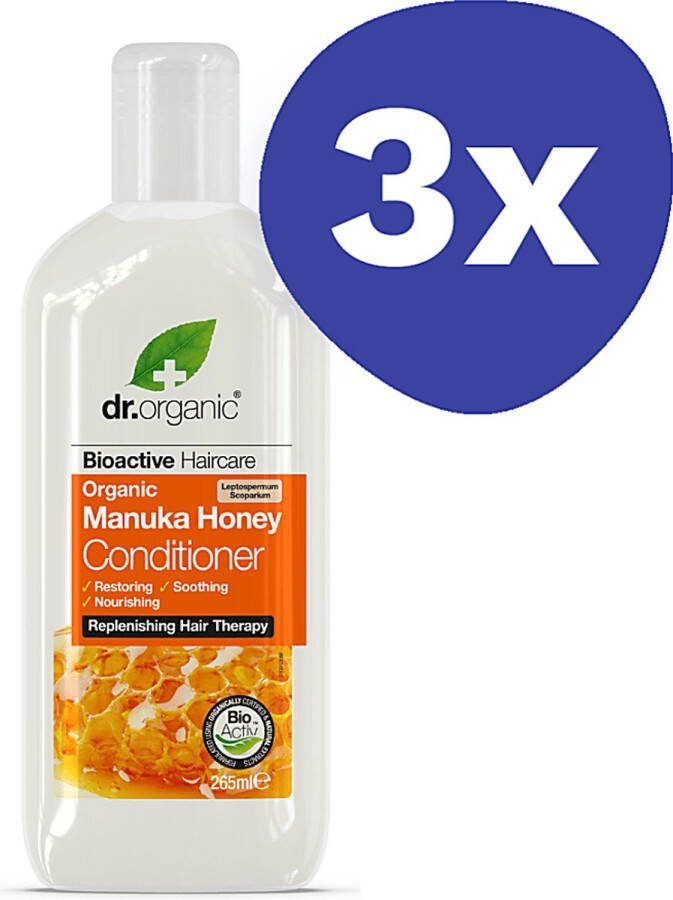 Dr Organic Manuka Honing Conditioner (3x 265ml)