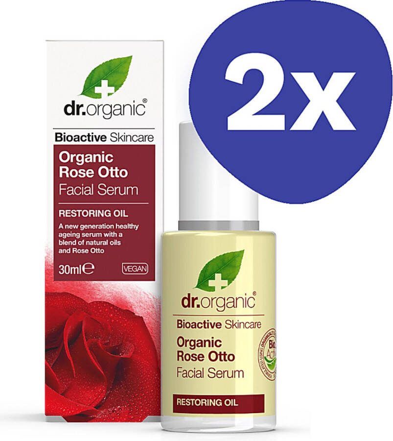 Dr Organic Rozen Otto Gezichtsserum (2x 30ml)