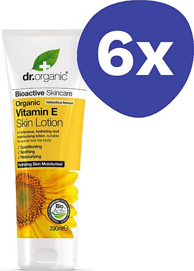 Dr Organic Vitamine E Bodylotion BUNDEL (6x 200ml)