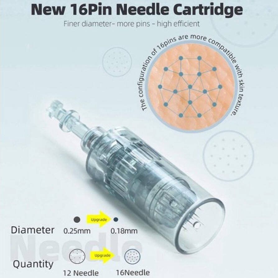 Dr pen De Fleur Ultima M8 Microneedling Dermapen Dermastamp M8 Microneedling pen Met 20 Stuks Cartridges Met EU plug huidverjonging Draadloos mogelijk tot 4 uur USB of via plug Met 6 verschillende snelheidsmogelijkheden