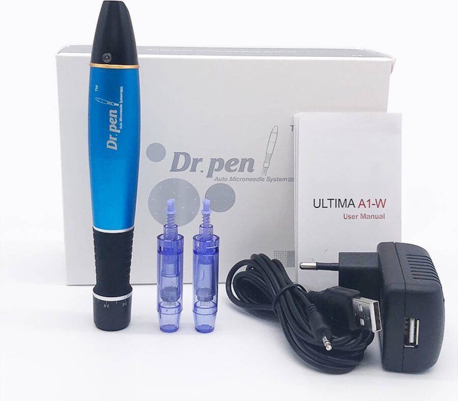 Dr. Pen Dr pen A1W Draadloze Beauty DermaPen Inclusief 2 microneedling cartridges Microneedling pen