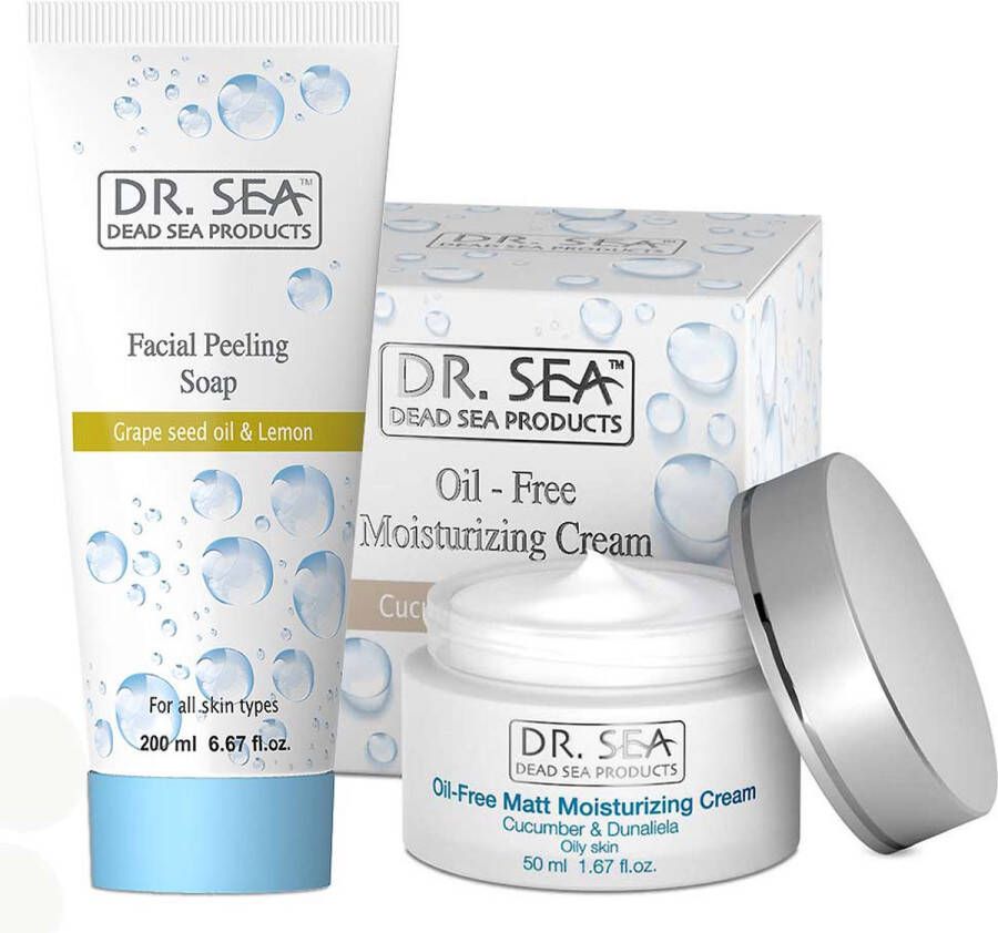 Dr.Sea Olievrije Dagcrème & Gezichtspeeling -Acne huidverzorging gemengde vette huid
