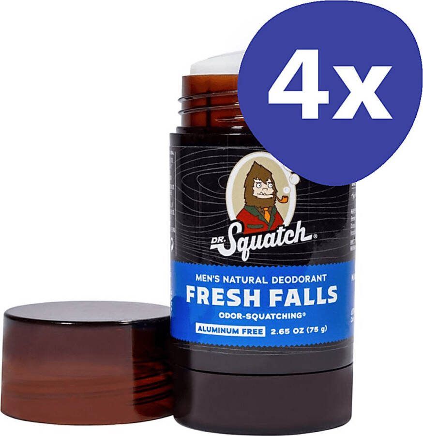 Dr Squatch Dr. Squatch Deodorant Fresh Falls (4x 75g)