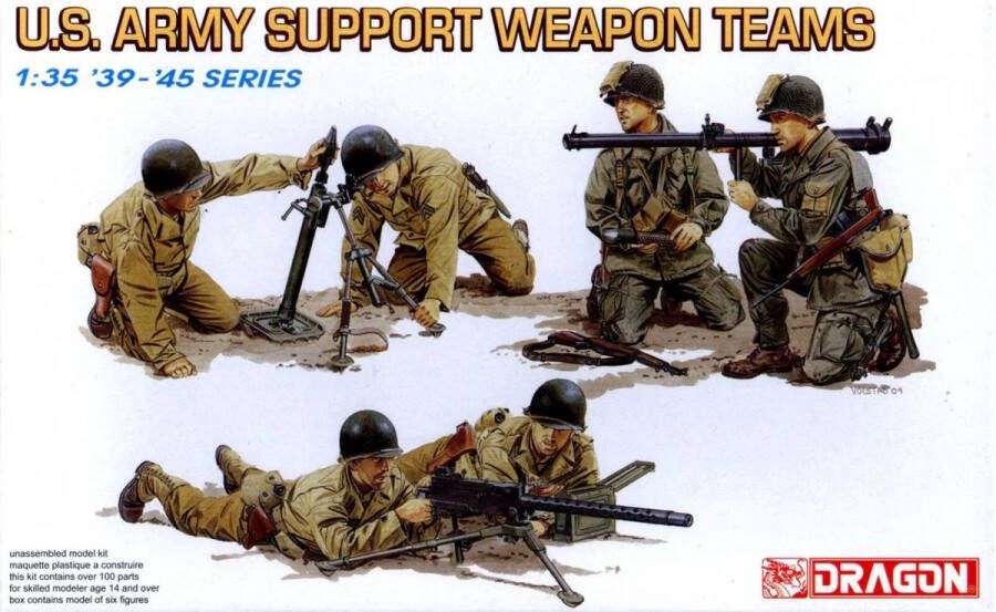 Dragon 1:35 6198 U.S. Army Support Weapon Teams Figuren Plastic Modelbouwpakket