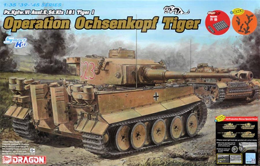 Dragon 1:35 6328 Pz.Kpfw. VI Ausf.E Sd.Kfz.181 Tiger I Operation Ochsenkopf Tiger Plastic Modelbouwpakket