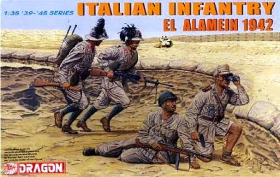 Dragon 1:35 6391 Italian Infantry Figuren El Alamein 1942 Plastic Modelbouwpakket