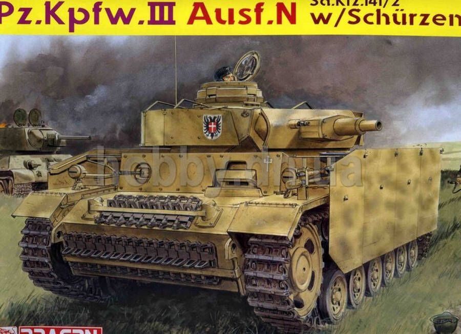 Dragon 1:35 6474 Pz.Kpfw.III Ausf.N Sd.Kfz.141 2 w Schurzen Plastic Modelbouwpakket