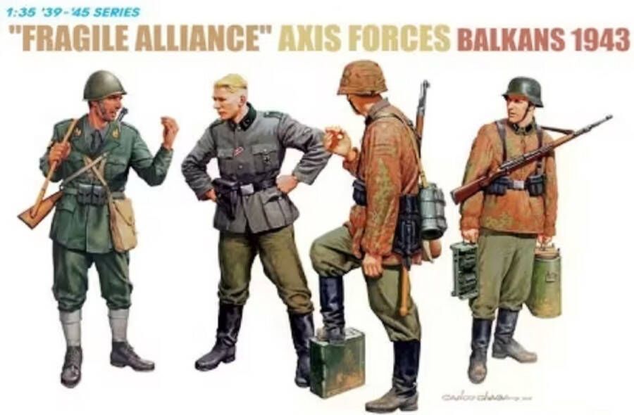 Dragon 1:35 6563 Fragile Alliance Axis Forces Balkans 1943 Plastic Modelbouwpakket