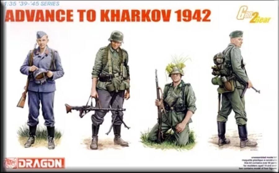 Dragon 1:35 6656 Advance to Kharkov 1942 Figures Plastic Modelbouwpakket