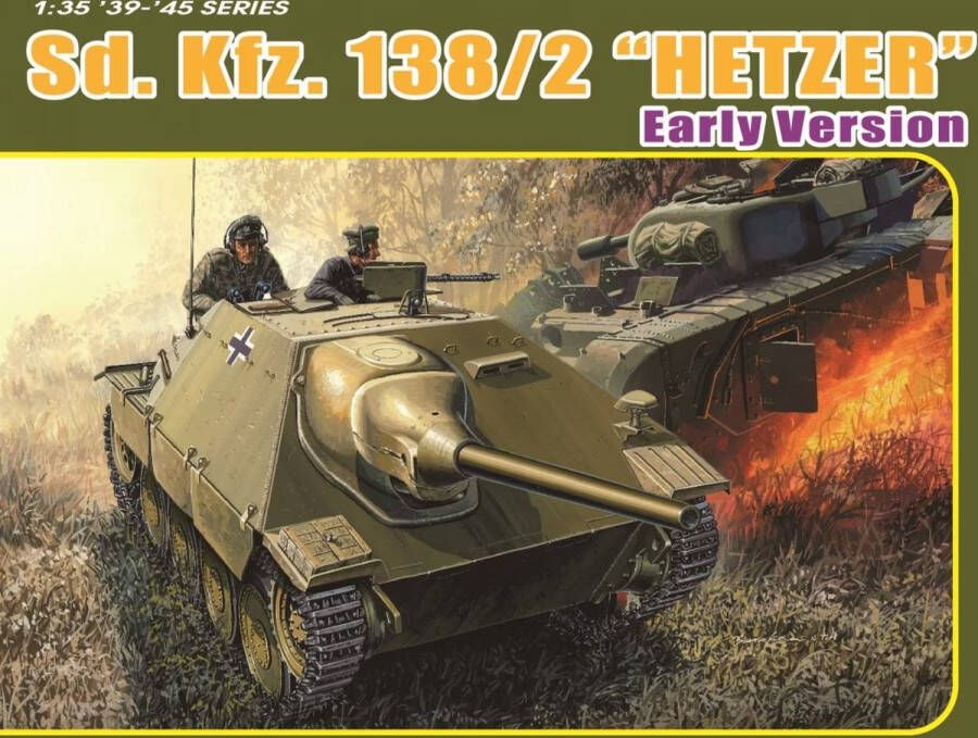 Dragon 1:35 6708 Sd.Kfz.138 2 Hetzer Early ion Plastic Modelbouwpakket