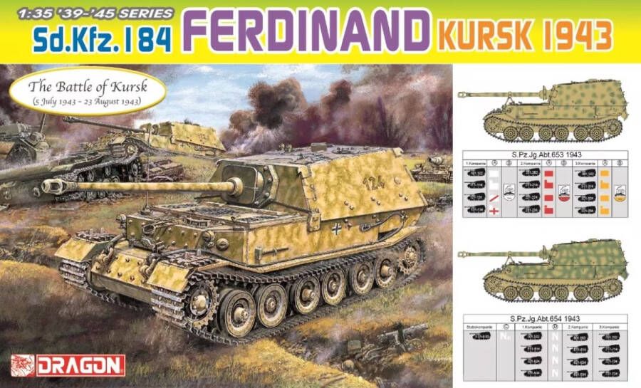 Dragon 1:35 6726 Sd.Kfz.184 Ferdinand the Battle of Kursk Plastic Modelbouwpakket