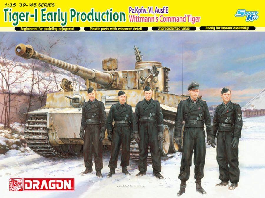 Dragon 1:35 6730Pz.Kpfw. VI Ausf. E Sd.Kfz. 181 Tiger I Vroege ie Wittmann's Command Tiger Plastic Modelbouwpakket