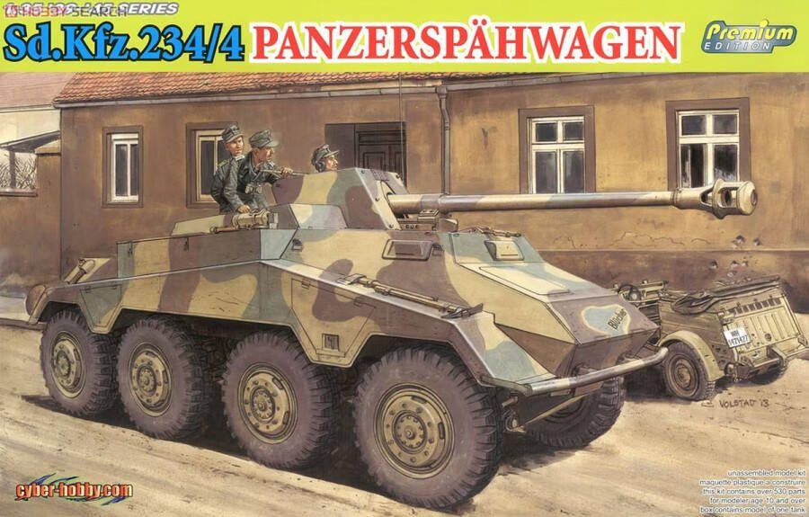 Dragon 1:35 6772 Sd.Kfz. 234 4 Panzerspähwagen Panzerwagen '39-'45 Series Premium Edition Plastic Modelbouwpakket