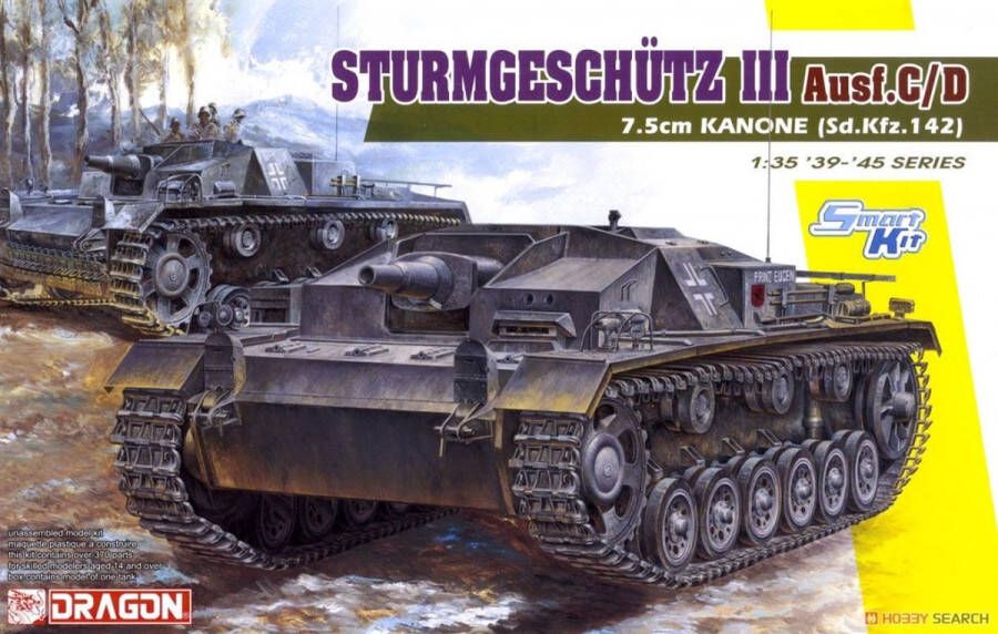 Dragon 1:35 6851 Sturmgeschutz III Ausf. C D 7.5cm KANONE (Sd.Kfz. 142) Plastic Modelbouwpakket