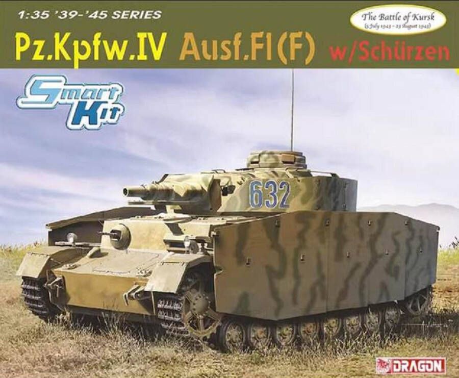 Dragon 1:35 6975 Pz.Kpfw.IV Ausf.F1(F) w Schurzen The Battle of Kursk 1943 Plastic Modelbouwpakket