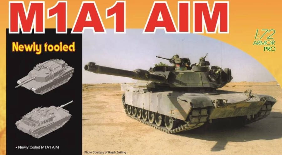 Dragon 1:72 7614 M1A1 Abrams AIM Tank Plastic Modelbouwpakket