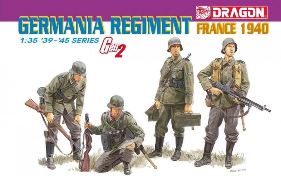 Dragon 1:35 6281 Germania Regiment France 1940 Plastic Modelbouwpakket