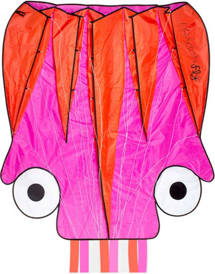 WAYS_ Dragon Fly Vlieger Octopus Roze oranje 124 X 127 Cm