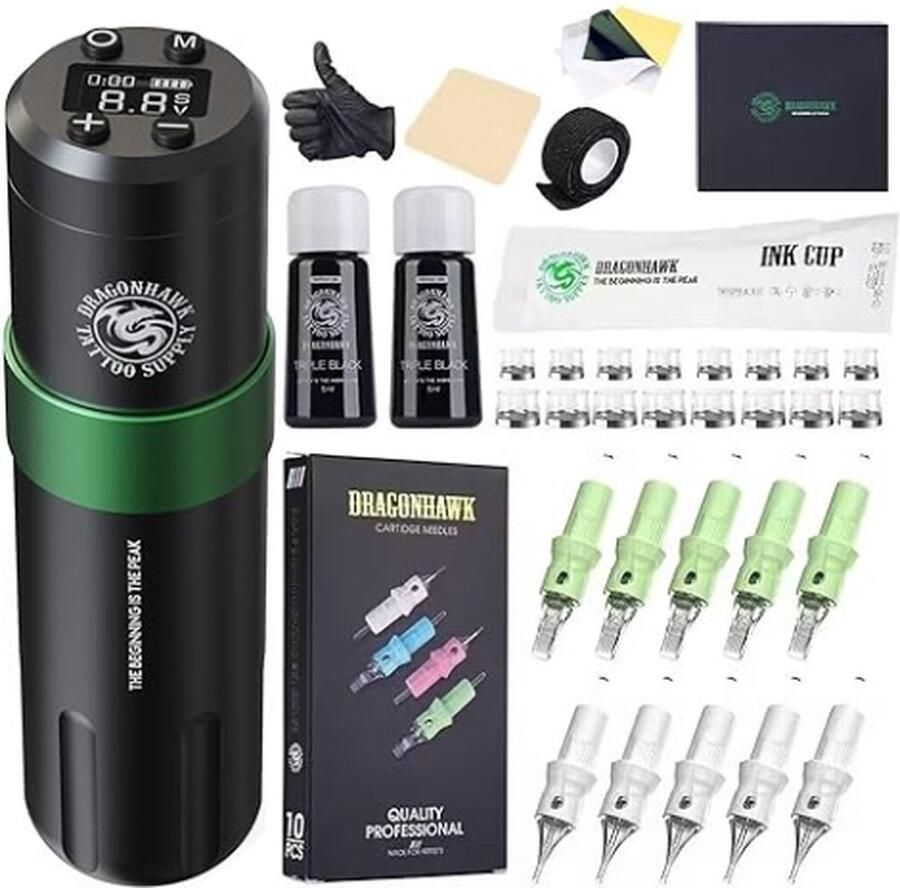 Dragonhawk Tattoo Machine Tattoo Machines Tattoo Set Tattoo Pen Tattoo Kit Tattoo Naalden Tattoo Kit Voor Beginners Tattoo Machine Beginner Set Tattoo Gun