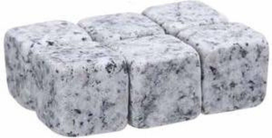 DrankKoning Whisky Stenen Whiskey Stones Lichtgrijs In Geschenkzakje (6st)