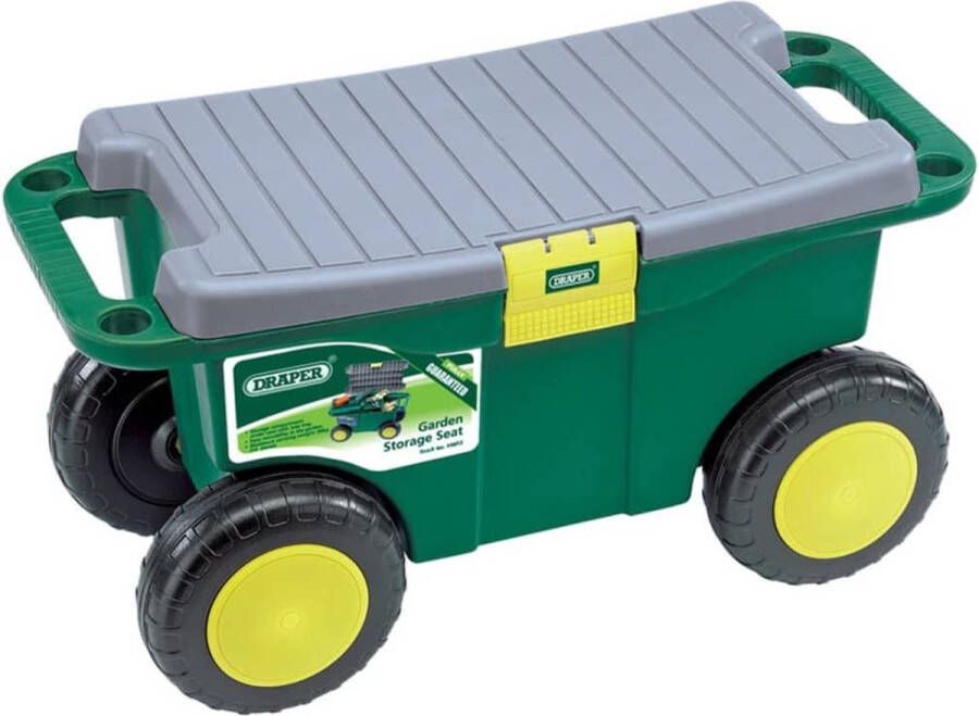 Draper tools Tuingereedschapswagen en kruk groen 56x27 2x30 4 cm 60852