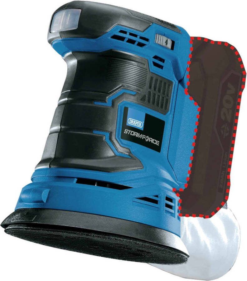 Draper tools Draper-Tools-Vlakschuurmachine-zonder-accu-Storm-Force-20-V