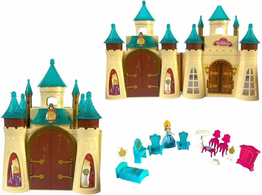 Dream Castle Prinsessenkasteel incl. accessoires en prinsesje poppenhuis 15 accessoires