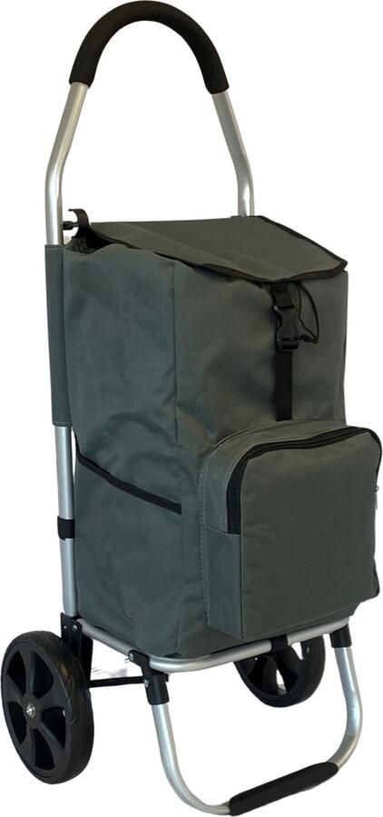 Dreamble Luxe Boodschappentrolley Boodschappenwagen Groen Extra Groot 50 Liter Koelvak met rits 2 ophanghaken Extra grote wielen Steekwagenfunctie Opvouwbaar Lichtgewicht aluminium 4 extra vakken Waterdichte Extra Dikke Tas