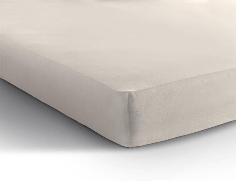 Dreamhouse Boxspring Hoeslaken Dubbel Jersey Stretch Eenpersoons 220 grams 80 90 100x200 Crème