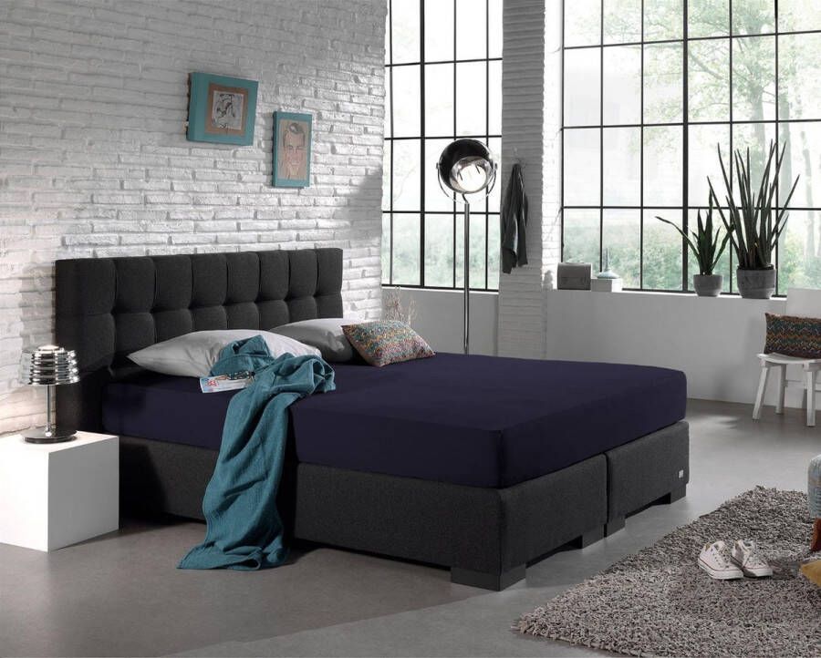 Dreamhouse Bedding Dreamhouse Hoeslaken Dubbel Jersey 140x200 220 100% Katoen Navy