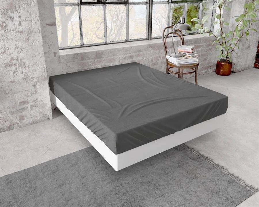 Dreamhouse Flanel Hoeslaken Premium 180 x 200 210 Antraciet