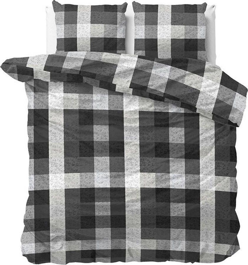 Dreamhouse Flanel Steef Dekbedovertrekset Lits-Jumeaux 240x200 220 + 2 kussenslopen 60x70 Antraciet