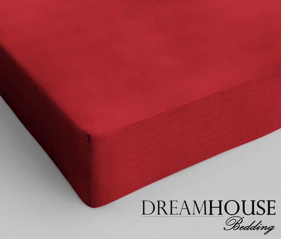 Dreamhouse Bedding Dreamhouse Hoeslaken 100% Katoen 160x200 Lits-Jumeaux Rood