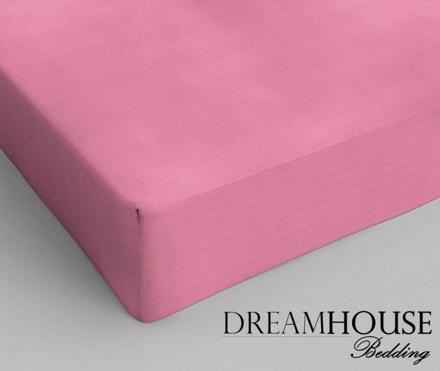 Dreamhouse Bedding Dreamhouse Hoeslaken 100% Katoen 160x200 Lits-Jumeaux Roze