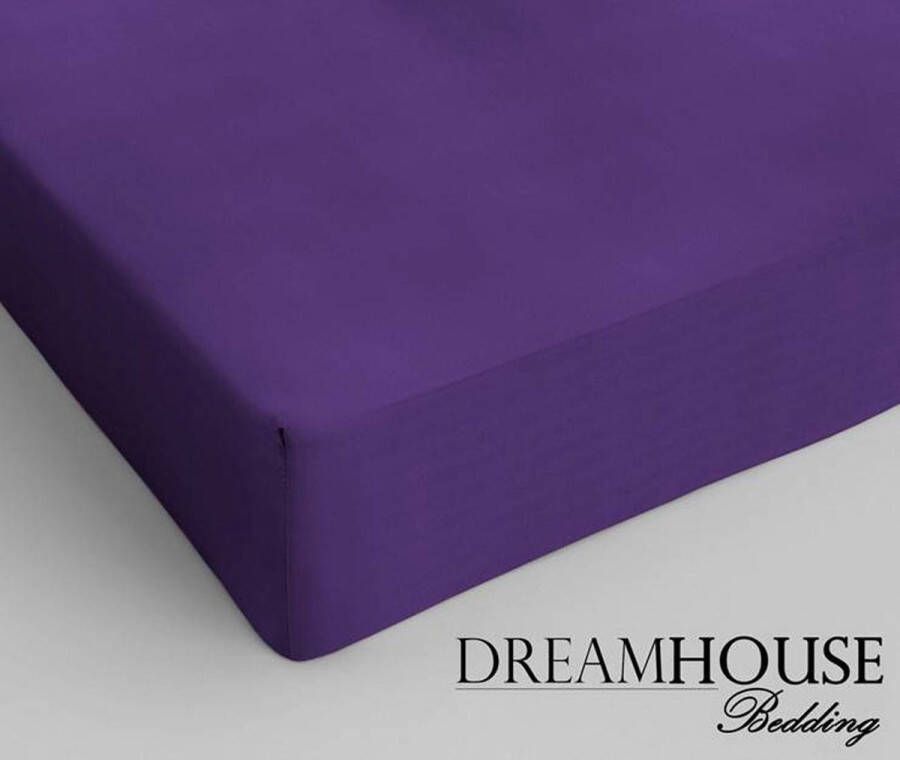 Dreamhouse Bedding Dreamhouse Hoeslaken 100% Katoen 180x220 Lits-Jumeaux Paars