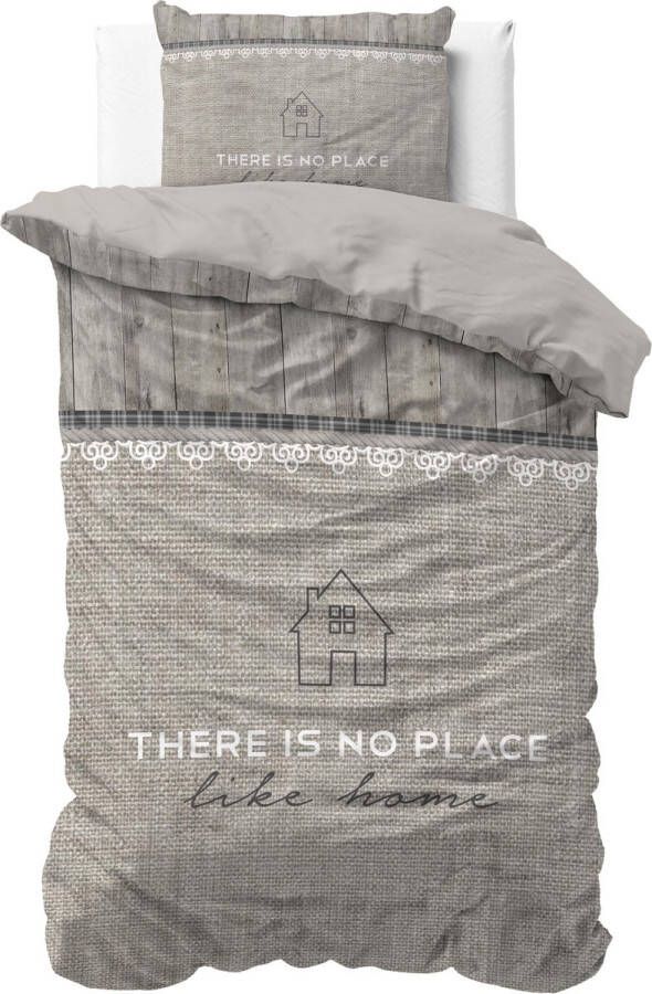 Dreamhouse Like Home Dekbedovertrek Eenpersoons 140x200 220 + 1 kussensloop 60x70 Taupe
