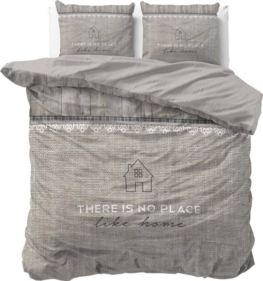 Dreamhouse Like Home Dekbedovertrekset Lits-Jumeaux 240x200 220 + 2 kussenslopen 60x70 Taupe