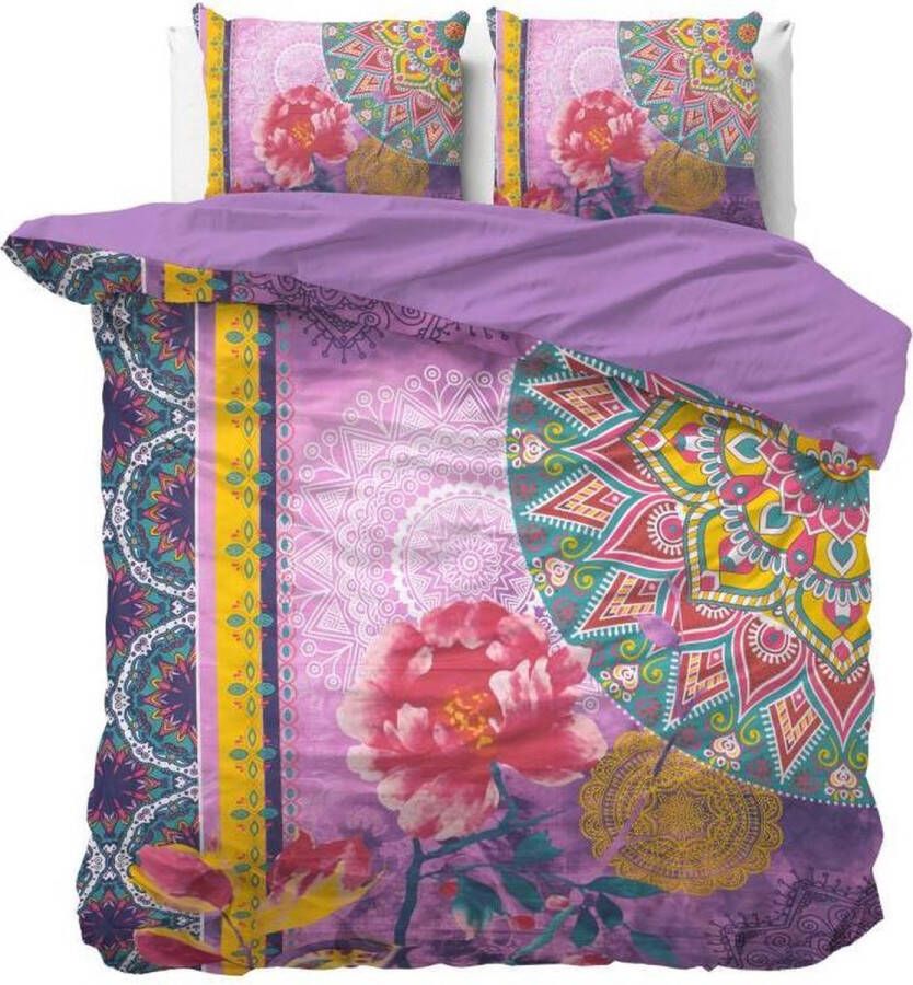 Dreamhouse Bedding Dekbedovertrek Marouska Bloemen 100% Katoen Met knoopsluiting incl. kussenslopen Taupe