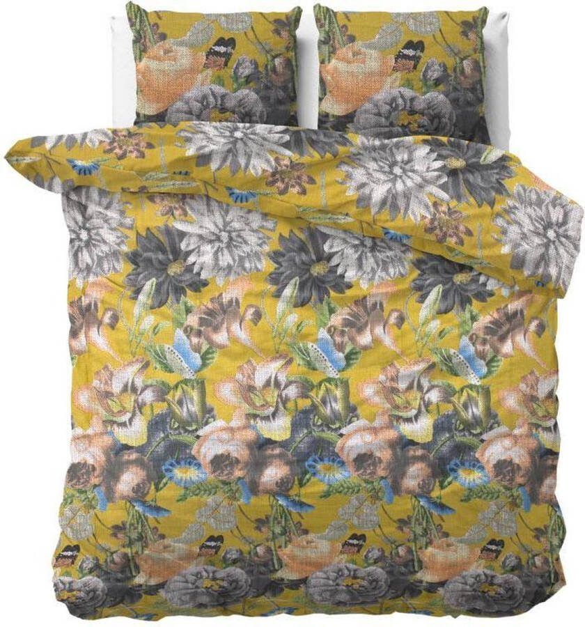 Dreamhouse Bedding Andolf dekbedovertrek 2-persoons (200x200 220 cm + 2 slopen) Katoen satijn Yellow