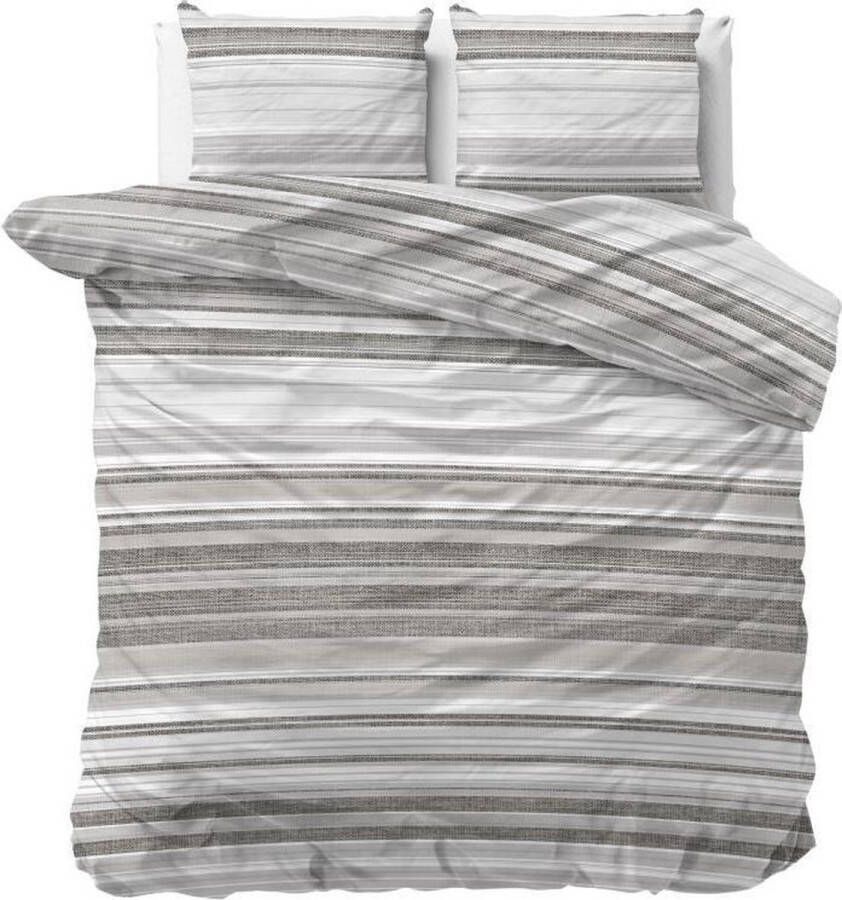Dreamhouse Bedding Colin dekbedovertrek 2-persoons (200x200 220 cm + 2 slopen) Katoen satijn Grey